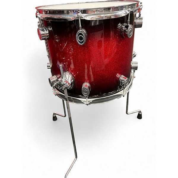 Used PDP by DW 7 Piece X7 Red to Black Fade Drum Kit