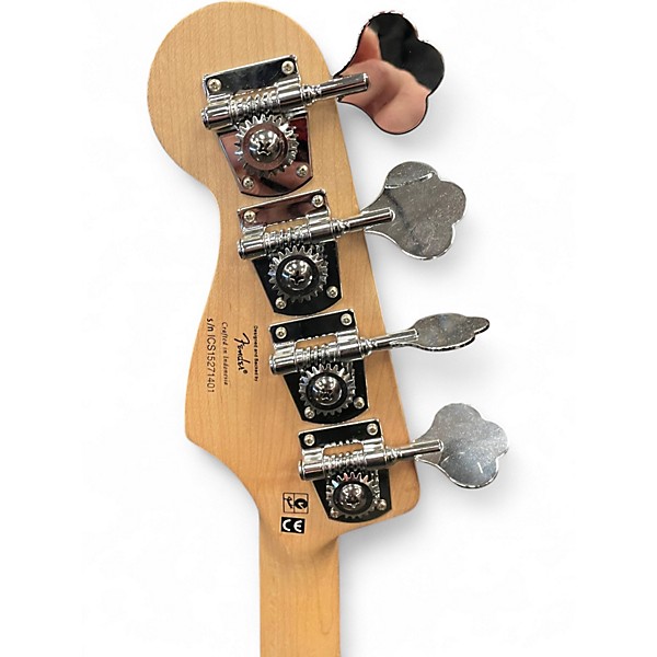 Used Squier JAGUAR Black Electric Bass Guitar