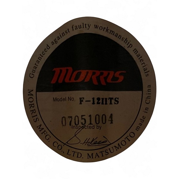 Used Morris F-12IITS 3 Tone Sunburst Acoustic Guitar