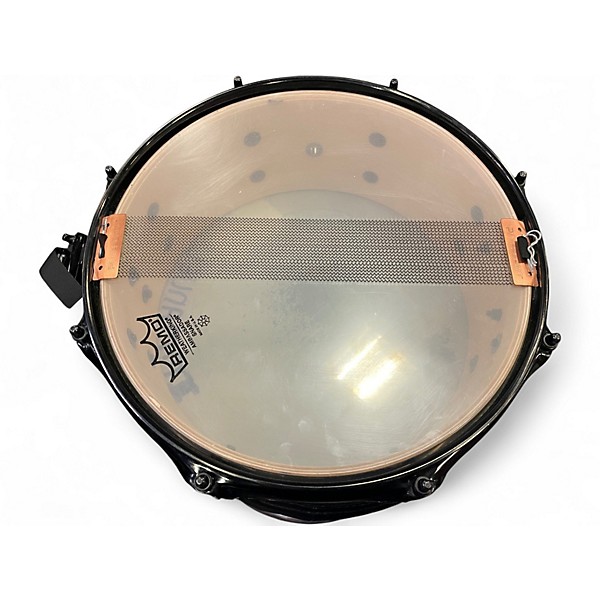 Used Pork Pie 12X5 Little Squealer Snare Trans Black Drum