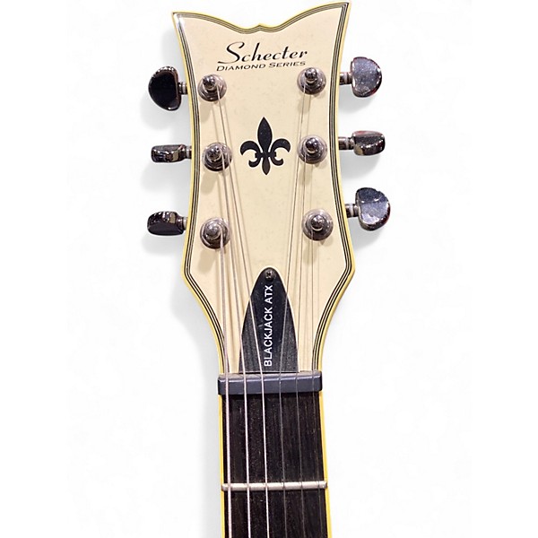 Used Schecter Guitar Research Blackjack ATX Solo 6 Vintage White Solid Body Electric Guitar