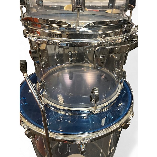 Used Ludwig 4 Piece Vistalite Clear Drum Kit