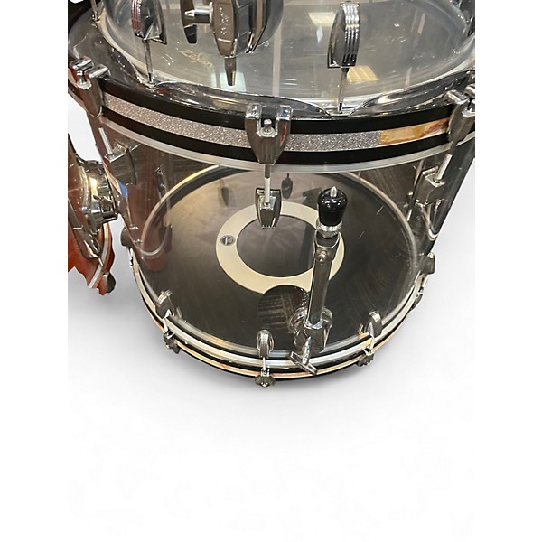 Used Ludwig 4 Piece Vistalite Clear Drum Kit