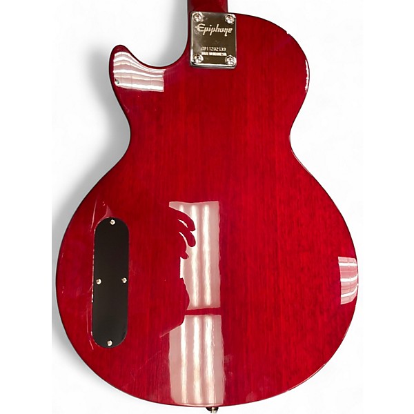 Used Epiphone LES PAUL CUSTOM JUNIOR TRANS CHERRY RED Solid Body Electric Guitar