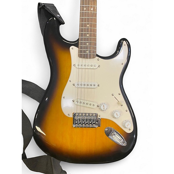 Used Squier STRATOCASTER SSS Tobacco Burst Solid Body Electric Guitar