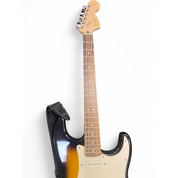 Used Squier STRATOCASTER SSS Tobacco Burst Solid Body Electric Guitar