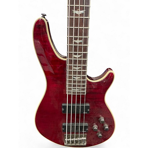 Used Schecter Guitar Research Omen Extreme 5 String Wine Red Electric Bass Guitar
