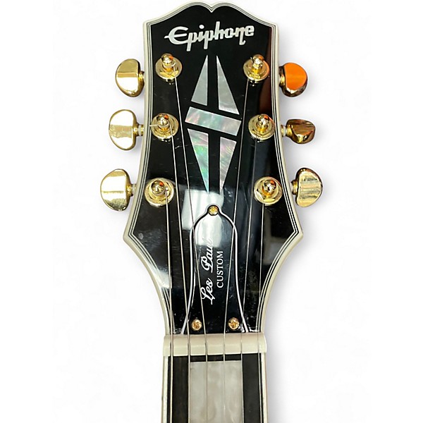 Used Epiphone Les Paul Custom Black Solid Body Electric Guitar