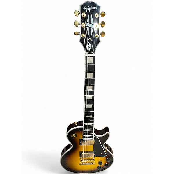 Used Epiphone Les Paul Custom Black Solid Body Electric Guitar