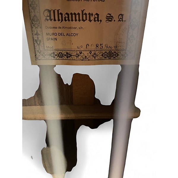 Used Alhambra 6P Natural Classical Acoustic Guitar