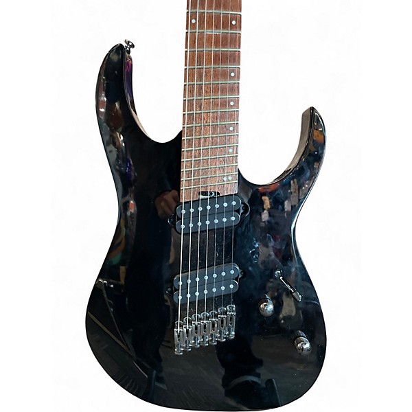 Used Ibanez  RGMS7 Black Solid Body Electric Guitar