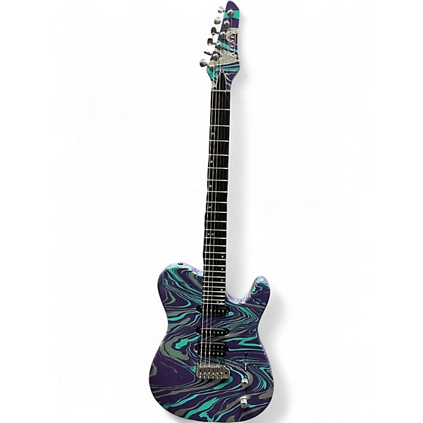 Used Kiesel solo 6 swirl multi color Solid Body Electric Guitar