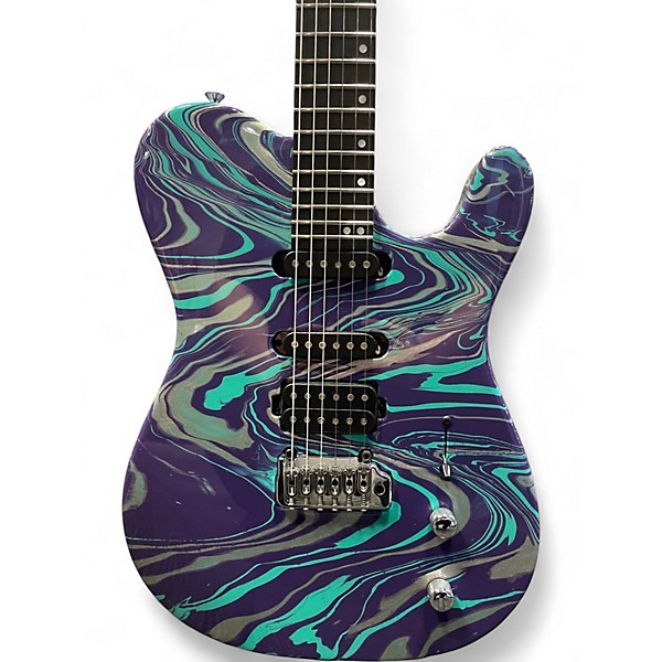Used Kiesel solo 6 swirl multi color Solid Body Electric Guitar