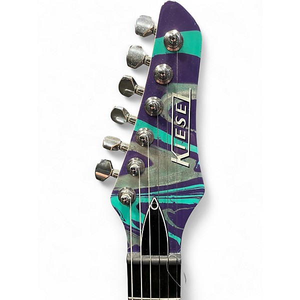 Used Kiesel solo 6 swirl multi color Solid Body Electric Guitar
