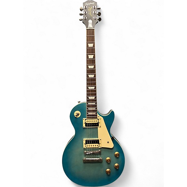 Used Epiphone Les Paul Traditional Pro IV Blue Solid Body Electric Guitar
