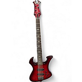 Used Dean SPIRE 5 STRING Red Electric Bass Guitar