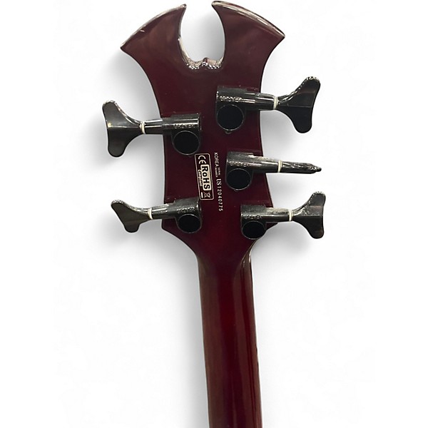 Used Dean SPIRE 5 STRING Red Electric Bass Guitar