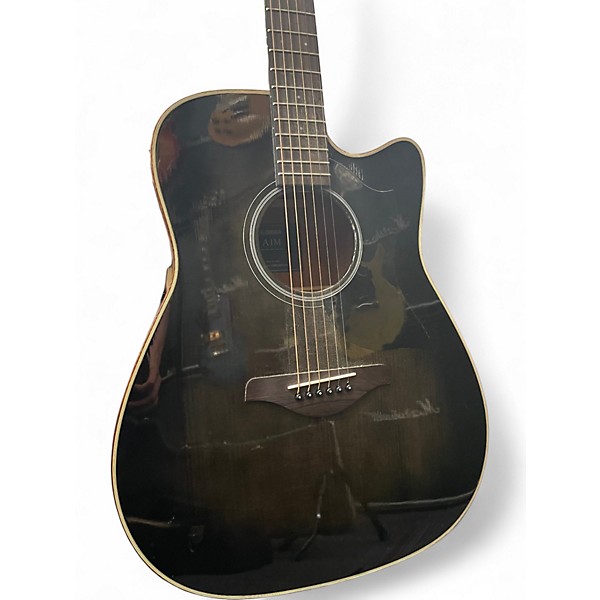 Used Yamaha A1M Transparent Black Acoustic Electric Guitar