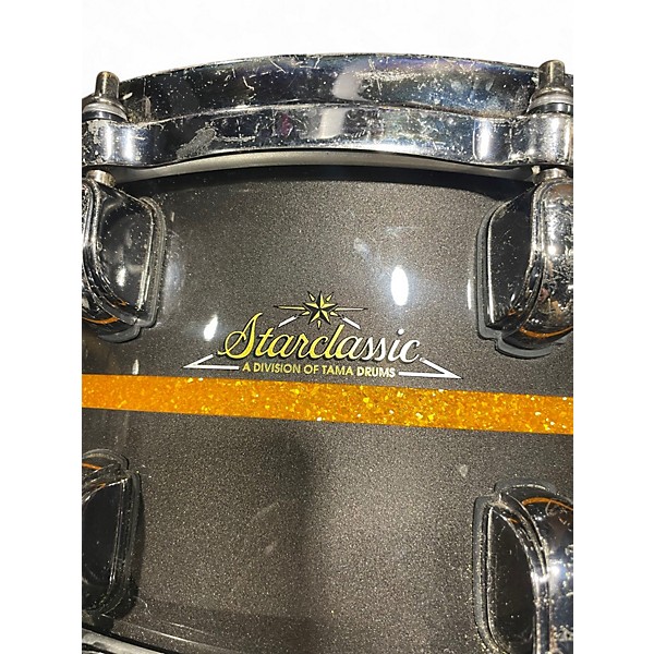 Used TAMA 14X6.5 Starclassic Bubinga Snare Black Metallic Gray Drum