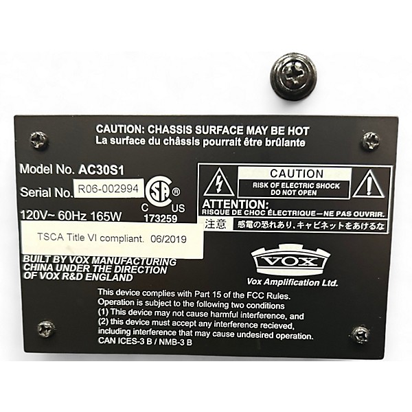 Used VOX AC30S1 30W 1x12 Tube Guitar Combo Amp