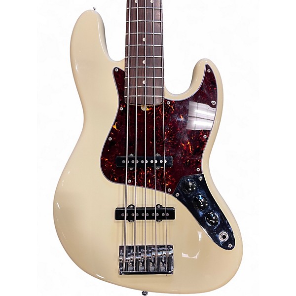 Used Fender American Professional Jazz Bass V Olympic White Electric Bass Guitar