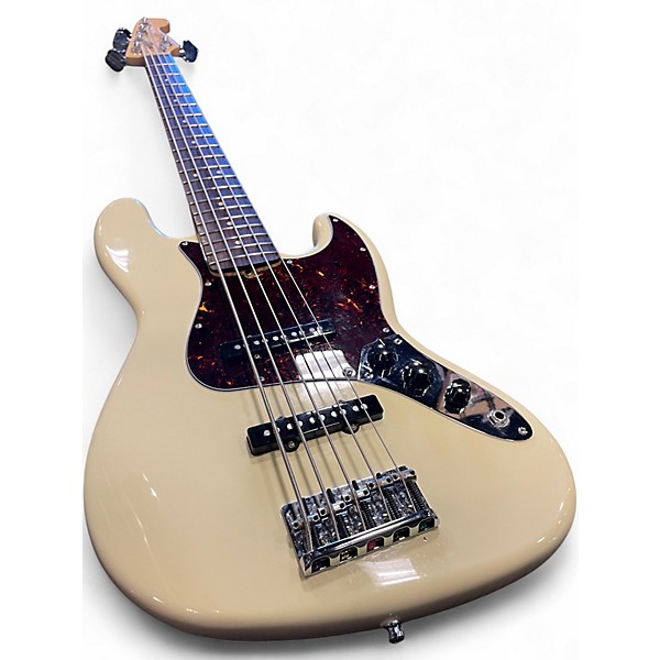 Used Fender American Professional Jazz Bass V Olympic White Electric Bass Guitar