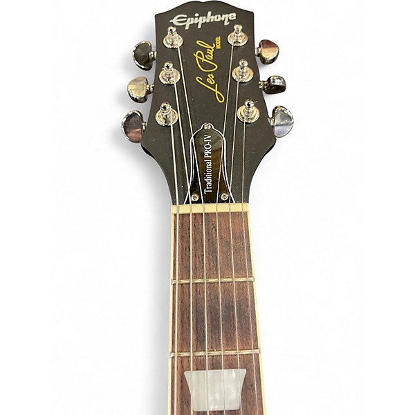 Used Epiphone Les Paul Traditional Pro IV Black Solid Body Electric Guitar