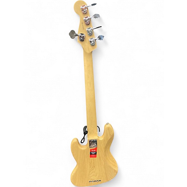 Used Fender American Pro Jazz Bass v Natural Electric Bass Guitar