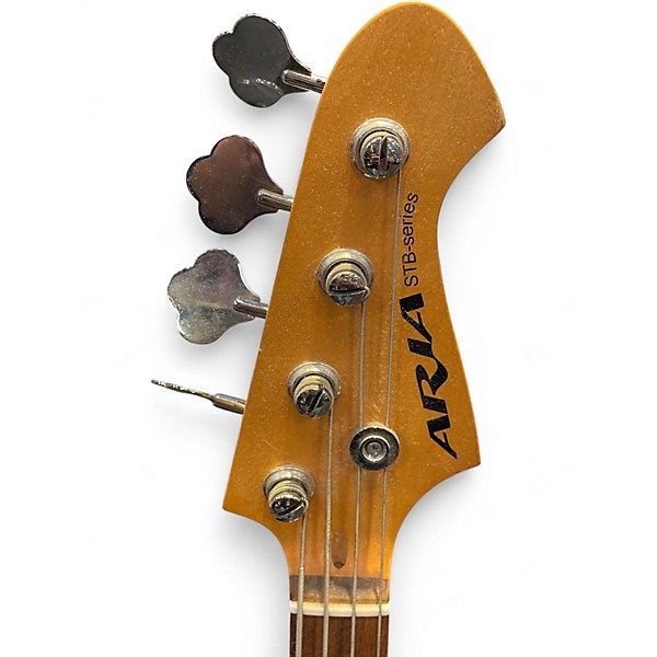 Used Aria stb series Candy Apple Red Electric Bass Guitar