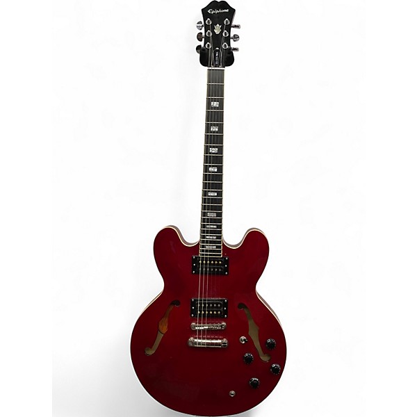 Used Epiphone ES335 Pro Candy Apple Red Hollow Body Electric Guitar