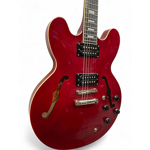 Used Epiphone ES335 Pro Candy Apple Red Hollow Body Electric Guitar