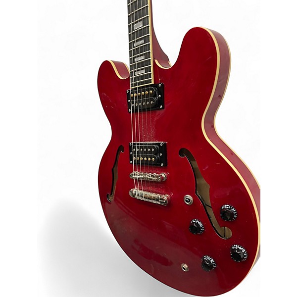 Used Epiphone ES335 Pro Candy Apple Red Hollow Body Electric Guitar