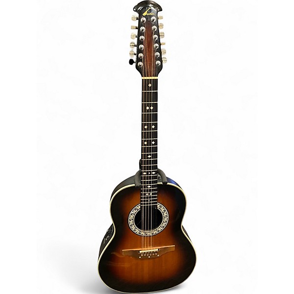 Used Ovation 1755 BALLADEER Sunburst 12 String Acoustic Electric Guitar