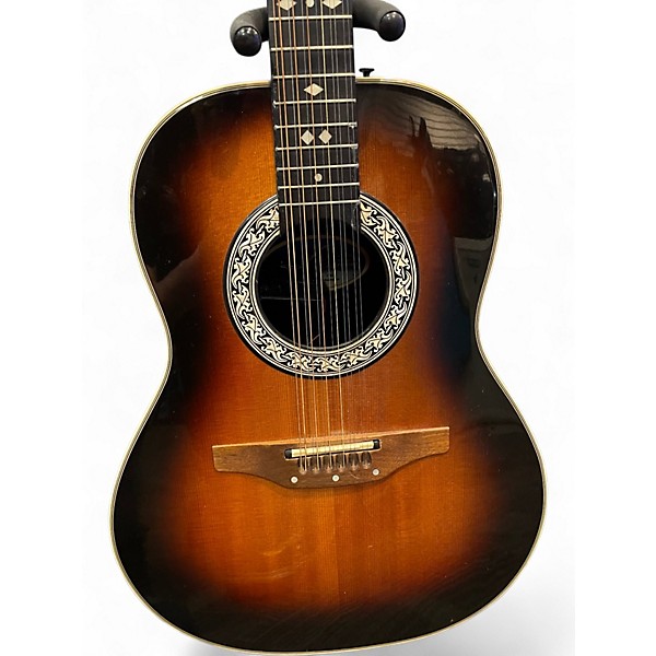 Used Ovation 1755 BALLADEER Sunburst 12 String Acoustic Electric Guitar