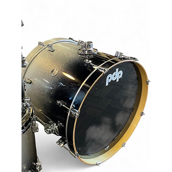 Used PDP by DW 7 Piece Concept Maple Silver to Black Fade Drum Kit