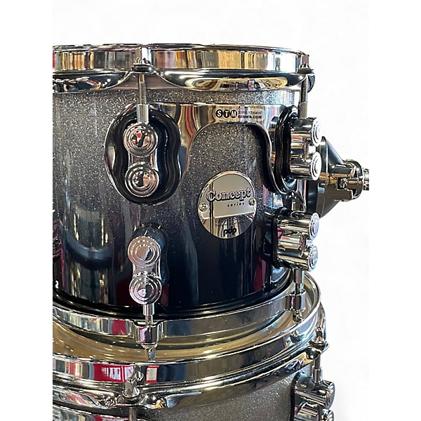 Used PDP by DW 7 Piece Concept Maple Silver to Black Fade Drum Kit