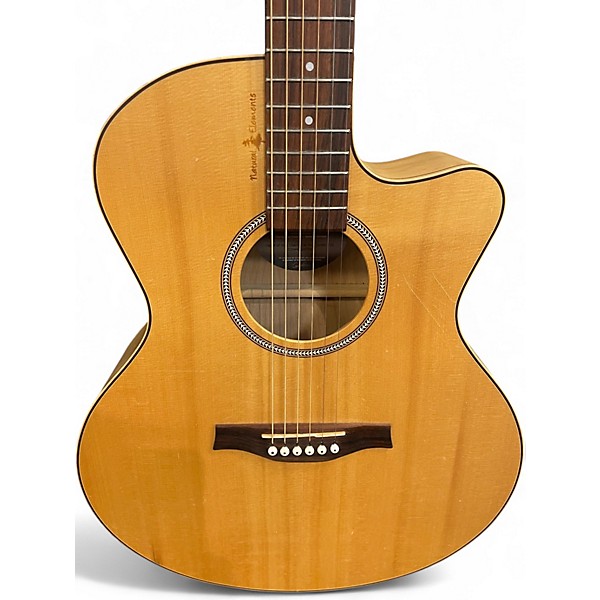 Used Seagull Heart of Wild Cherry CW Mini Jumbo T35 Natural Acoustic Electric Guitar