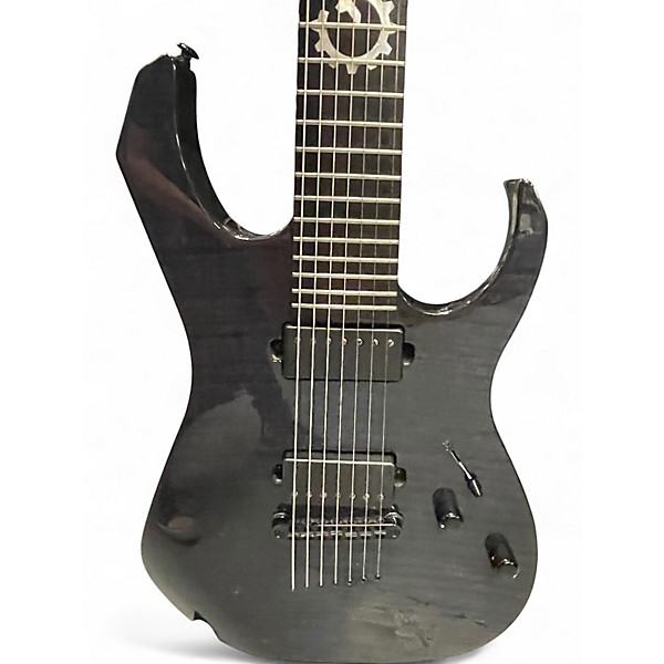 Used Guerilla 7 string solid body Trans Blue Solid Body Electric Guitar