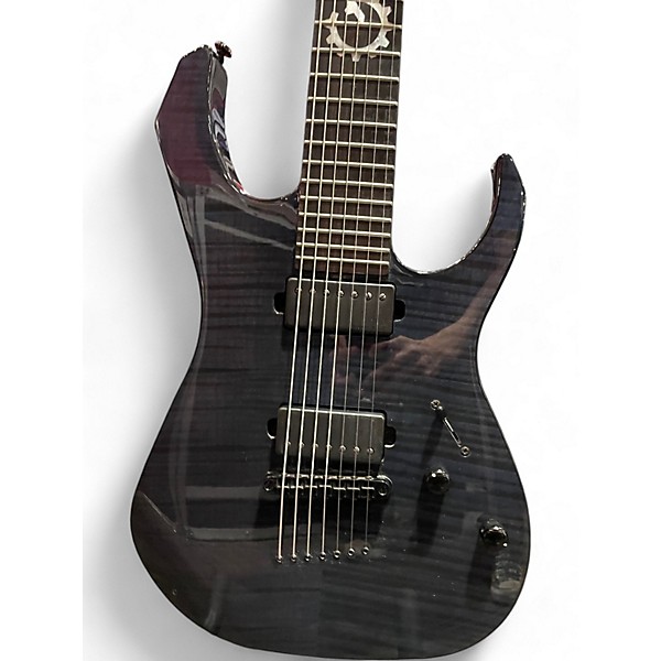 Used Guerilla 7 string solid body Trans Blue Solid Body Electric Guitar