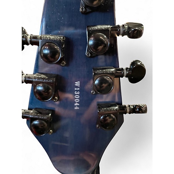 Used Guerilla 7 string solid body Trans Blue Solid Body Electric Guitar