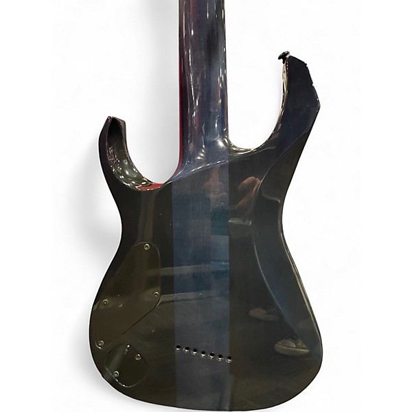 Used Guerilla 7 string solid body Trans Blue Solid Body Electric Guitar