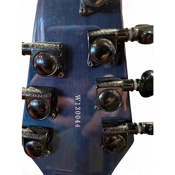 Used Guerilla 7 string solid body Trans Blue Solid Body Electric Guitar