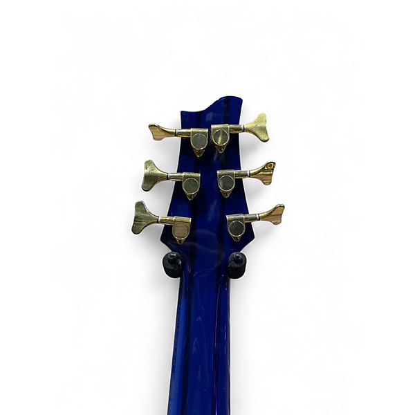 Used Brice 6 STRING Blue Electric Bass Guitar