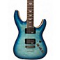 Used Schecter Guitar Research Omen Extreme 6 Ocean Blue Burst Solid Body Electric Guitar