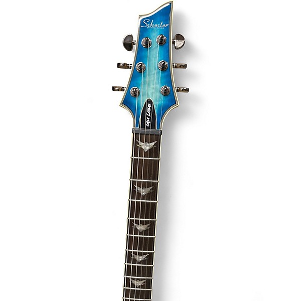 Used Schecter Guitar Research Omen Extreme 6 Ocean Blue Burst Solid Body Electric Guitar