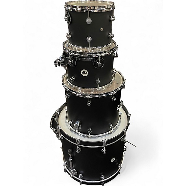 Used DW 5 Piece Design Series Satin Black Drum Kit