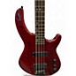 Used Dean Edge 4 String Trans Red Electric Bass Guitar