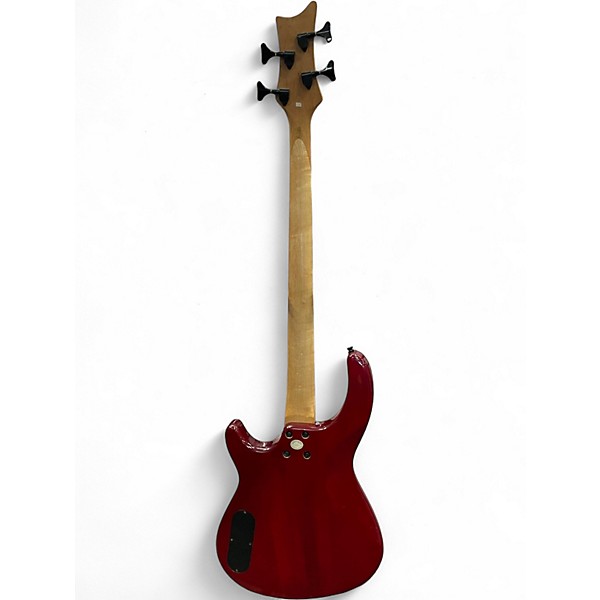 Used Dean Edge 4 String Trans Red Electric Bass Guitar