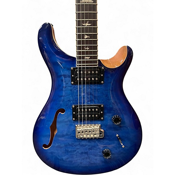 Used PRS SE Custom 22 Semi-Hollowbody faded blue burst Hollow Body Electric Guitar