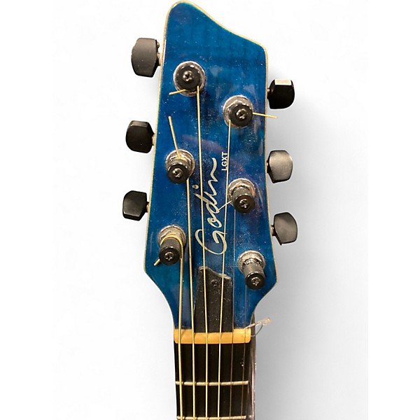 Used Godin LGXT AAA Flame Maple Top Blue Solid Body Electric Guitar